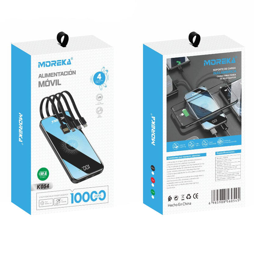 Powerbank Moreka K054 10000 mAh Tipo C V8 IP3