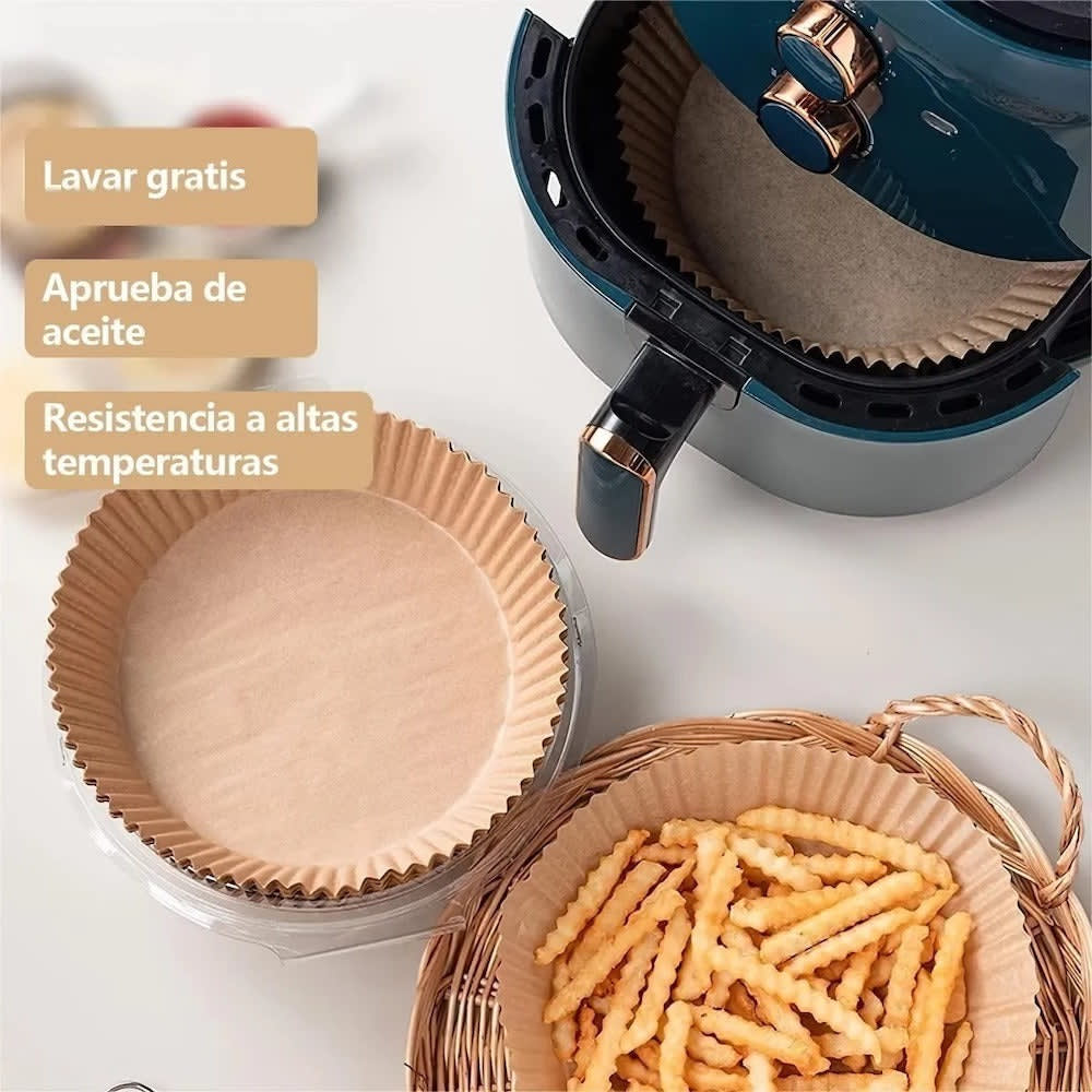 Forro De Papel Desechable Para Horno - freidora De Aire 50 Pzs5