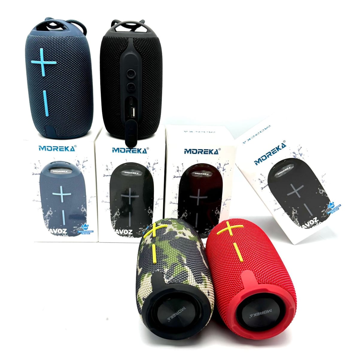 Bocina Bluetooth Moreka 371 TF Card Radio FM Resistente al agua6