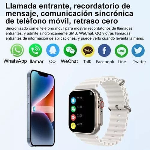 Smart Watch EW57 Serie 8 cuatro correas, Cargador Magnetico8