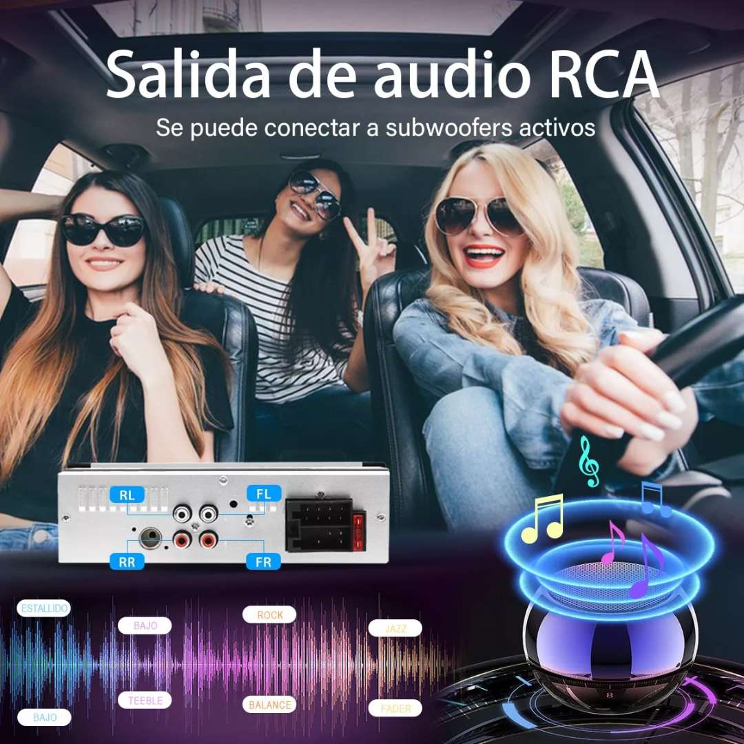 Auto Estereo Coche Reproductor Mp3 Radio Con Bt Aux 2usb Sd SY-12005