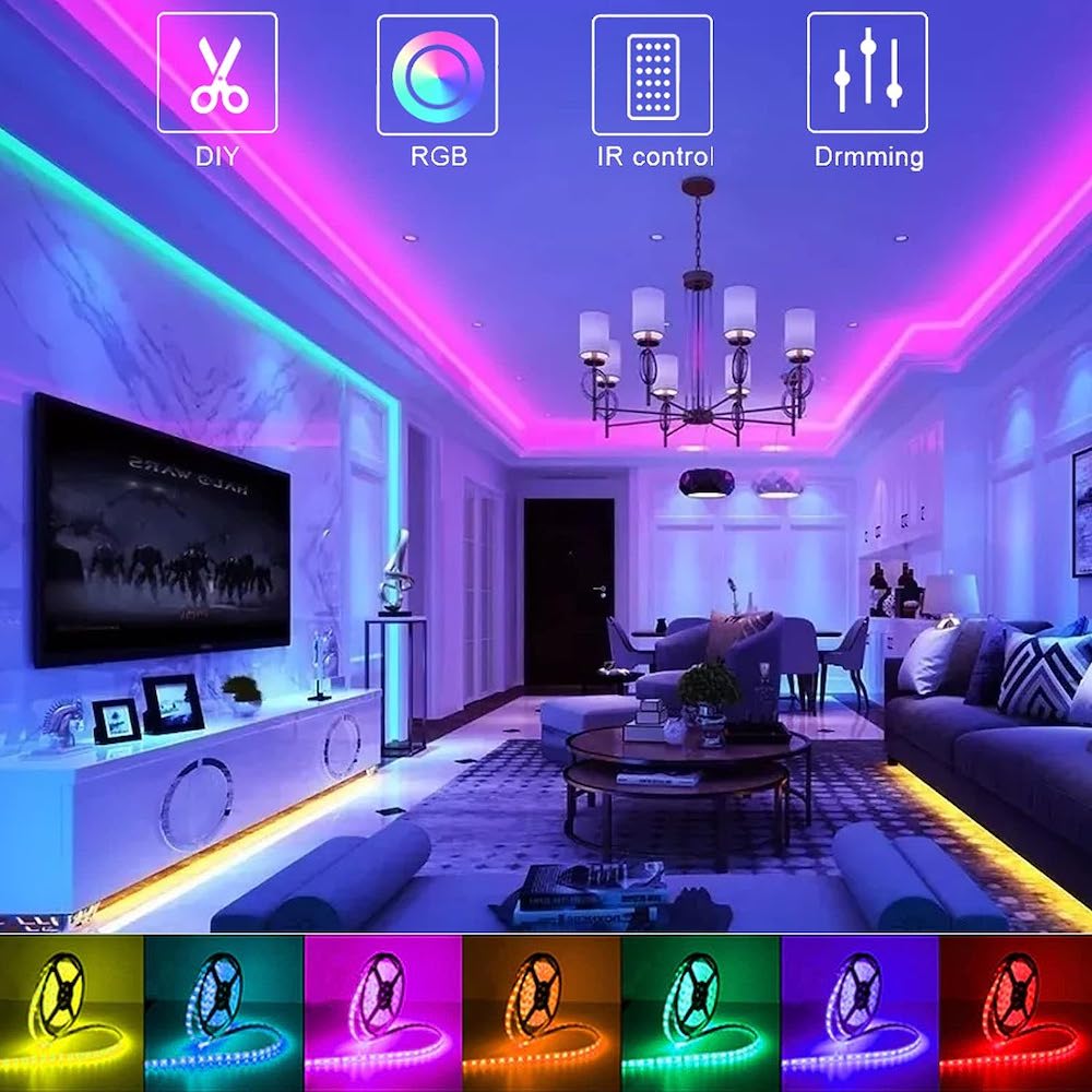 Tira Luz Led Colores Moreka 28355, 5m 2835 Rgb Con Control 24 Botones5