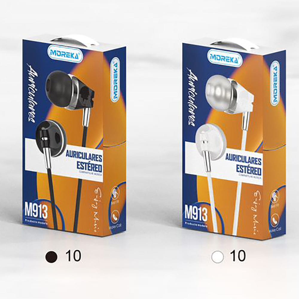 Paquete de 20 Audífonos Alámbrico 3.5 Moreka M-913, Manos Libres5