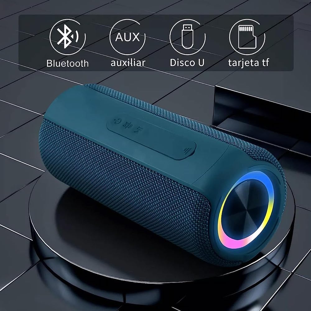 Bocina Bluetooth Moreka M-200 TF Card Radio FM Resistente al agua15