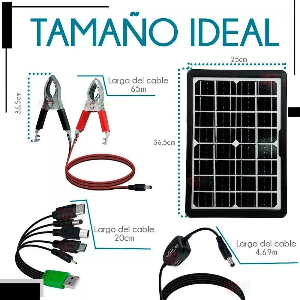 Panel Solar y bateria Moreka MOR-120S 20W 3000 mAh Para Exteriores8