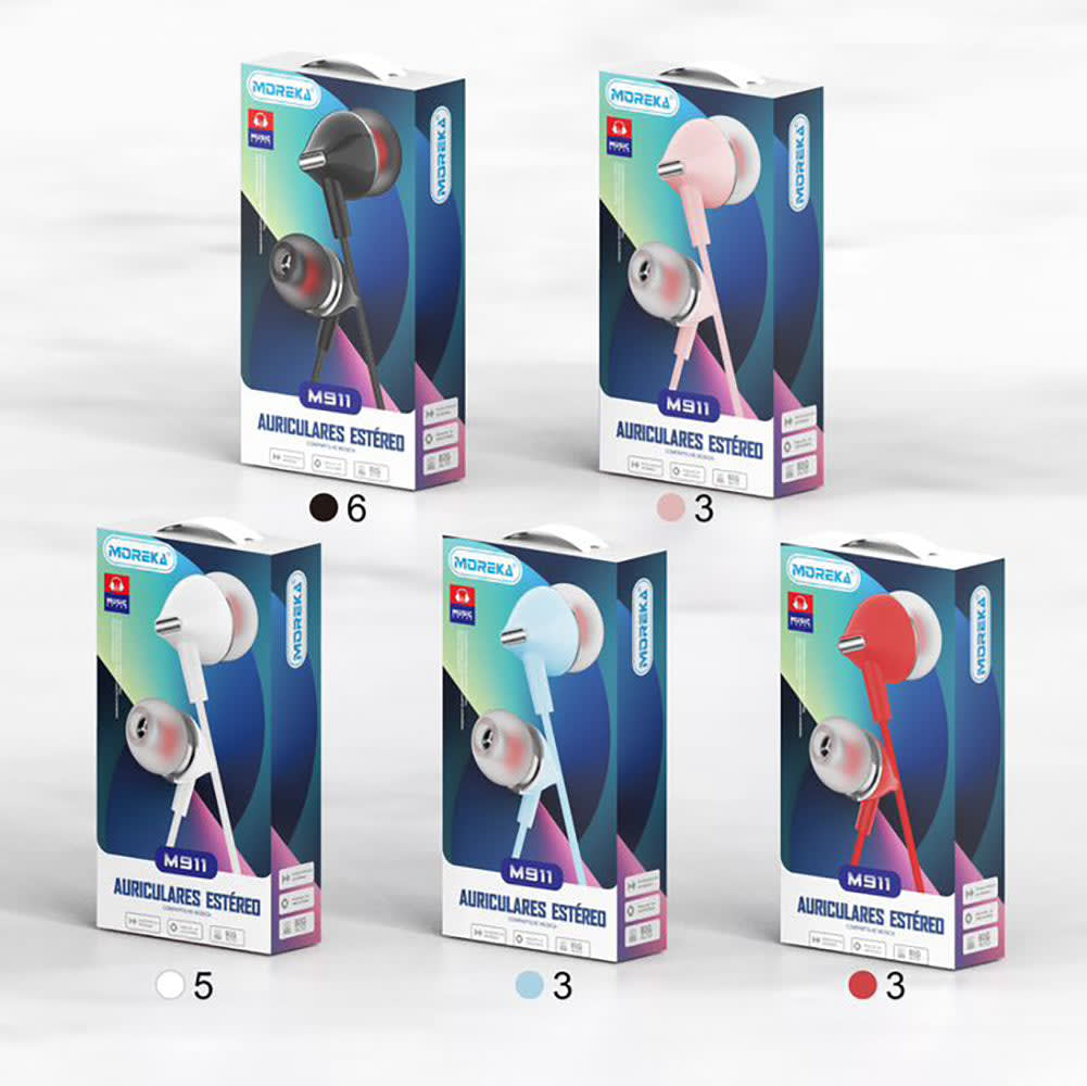 Audifonos Moreka M-911, Alámbricos, Manos Libres, 3.5mm7
