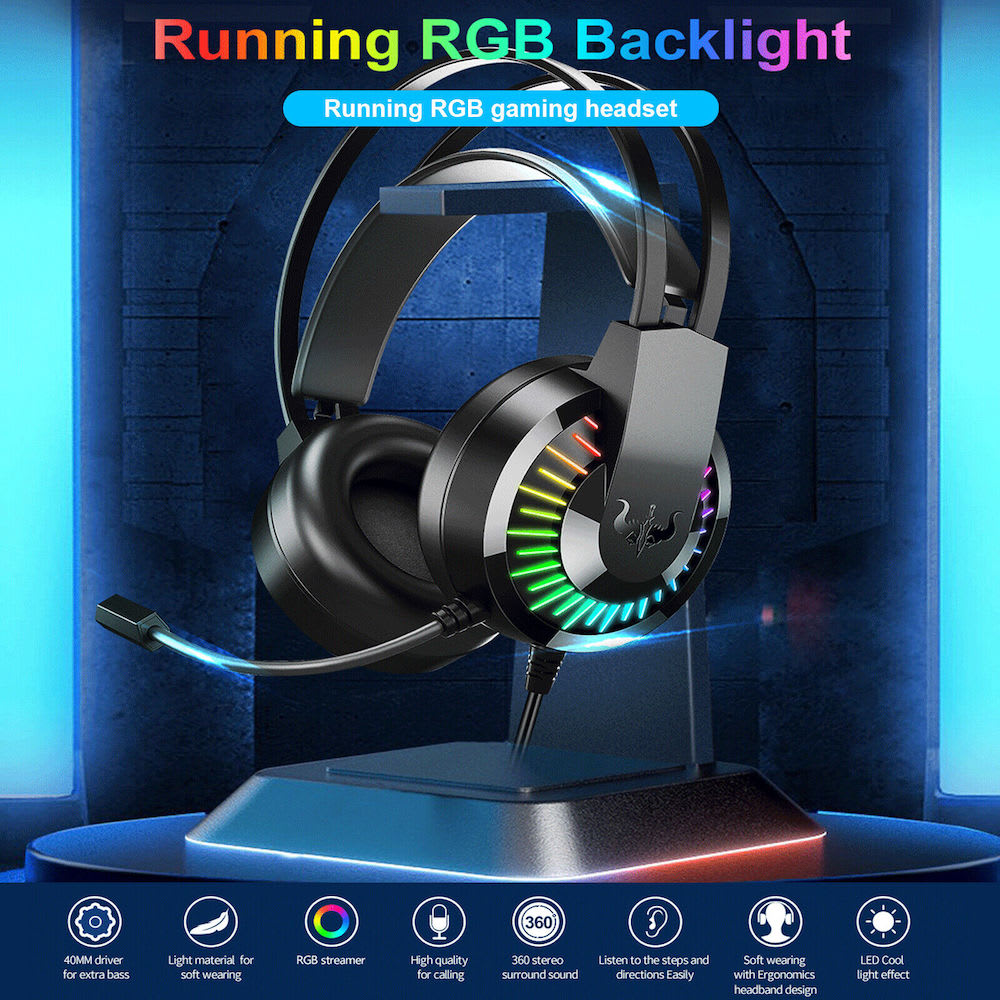 Diadema Gamer OVLENG GT68 Switch Xbox Ps4, PSP RGB Power Bass6