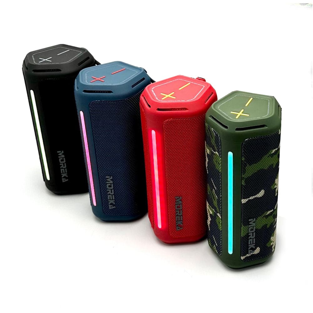 Bocina Bluetooth Moreka 375  Resistente al agua IPX6, Radio FM, USB, Micro SD16