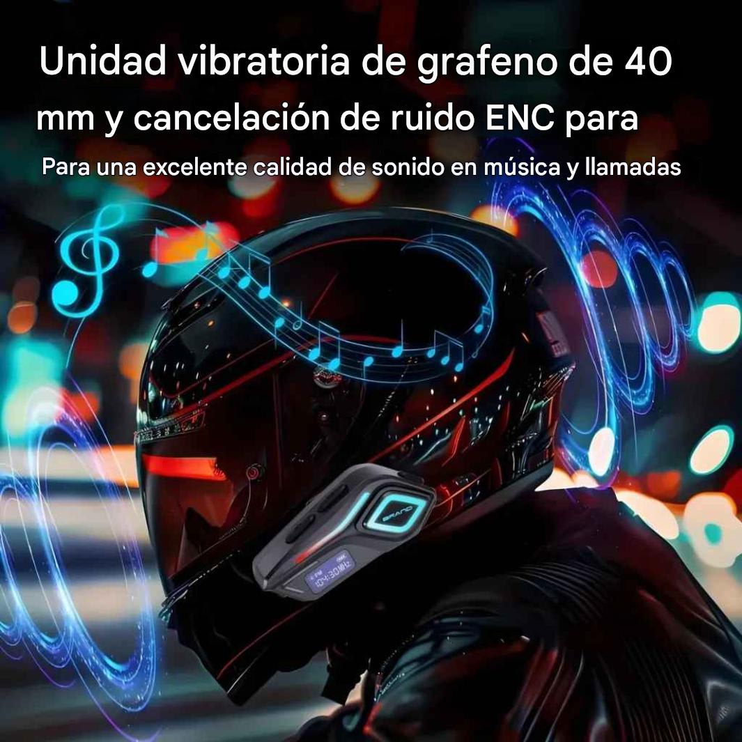 Auriculares Bluetooth para Casco Buytiti TK-2571: Sonido Estable, FM y 40 Horas de Batería9