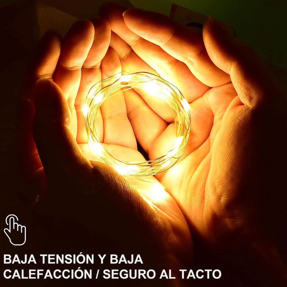 10pcs Guirnalda Luces Hadas 20 Leds 2mts Decorativas Navidad incluye Pilas7