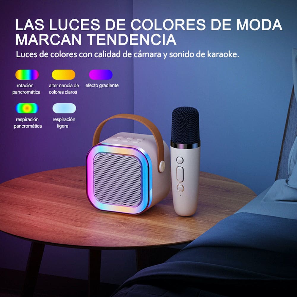 Bocina Karaoke Bluetooth FM dual microfonos portatil WL-3959