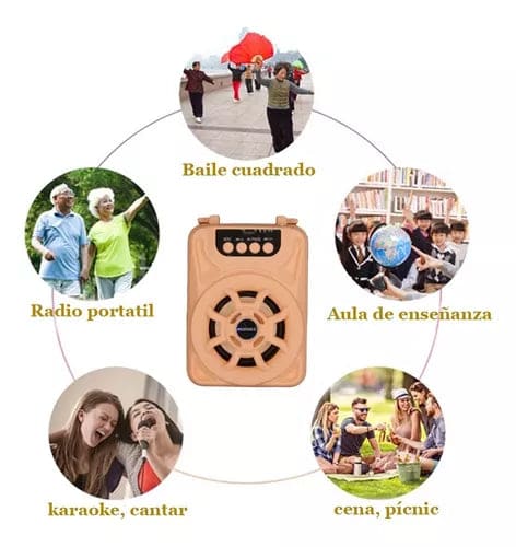 Bocina MOREKA TO-3031, LED, USB, Micro SD, Aux.10