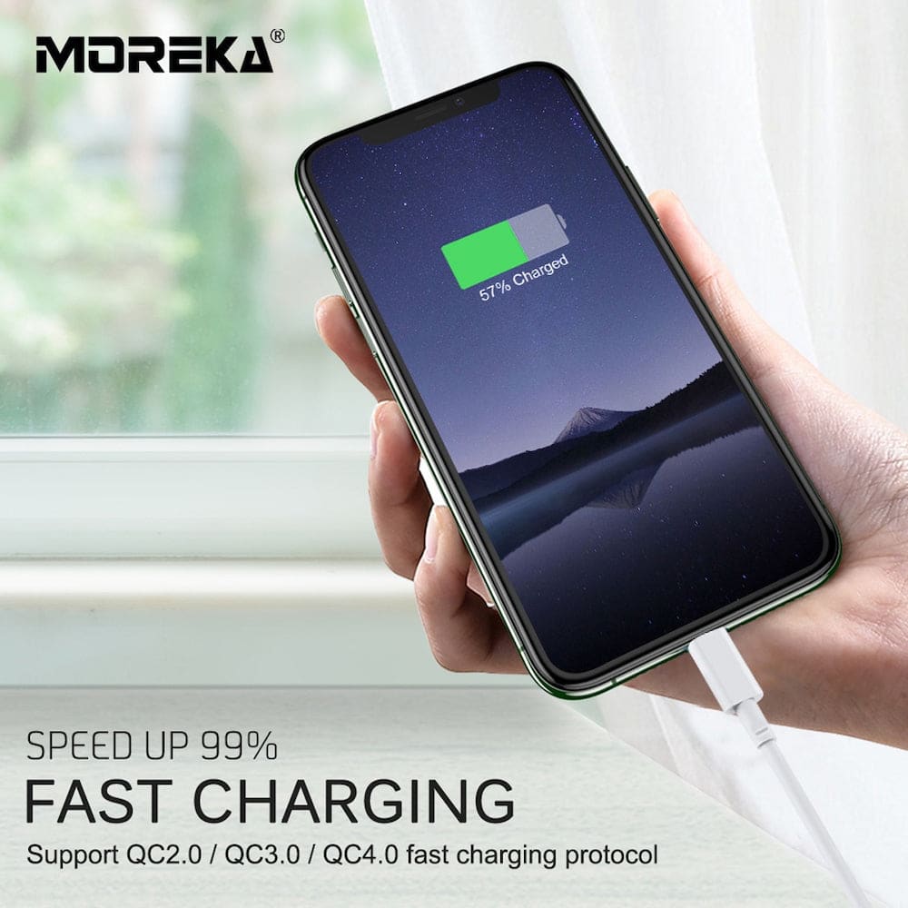 Cargador Moreka MR1275 2.1A, Cubo 10W Carga Rapida5