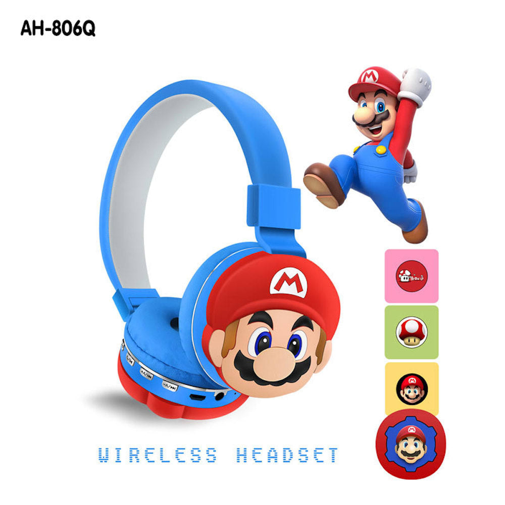 Audífonos Diadema Bluetooth  Mario Bros Inalámbrico Plegable6