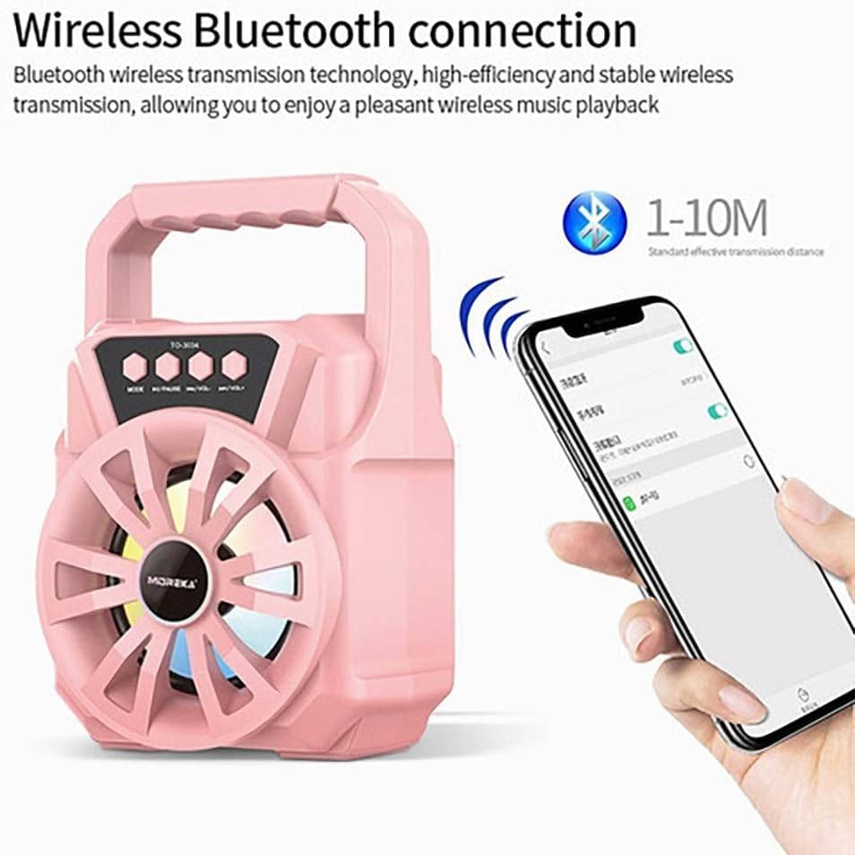 Bocina Moreka TO-3034, Bluetooth, TF Card/Micro SD, Radio FM, USB, entrada para Microfono, Auxiliar, Pila larga Duración, Led.6