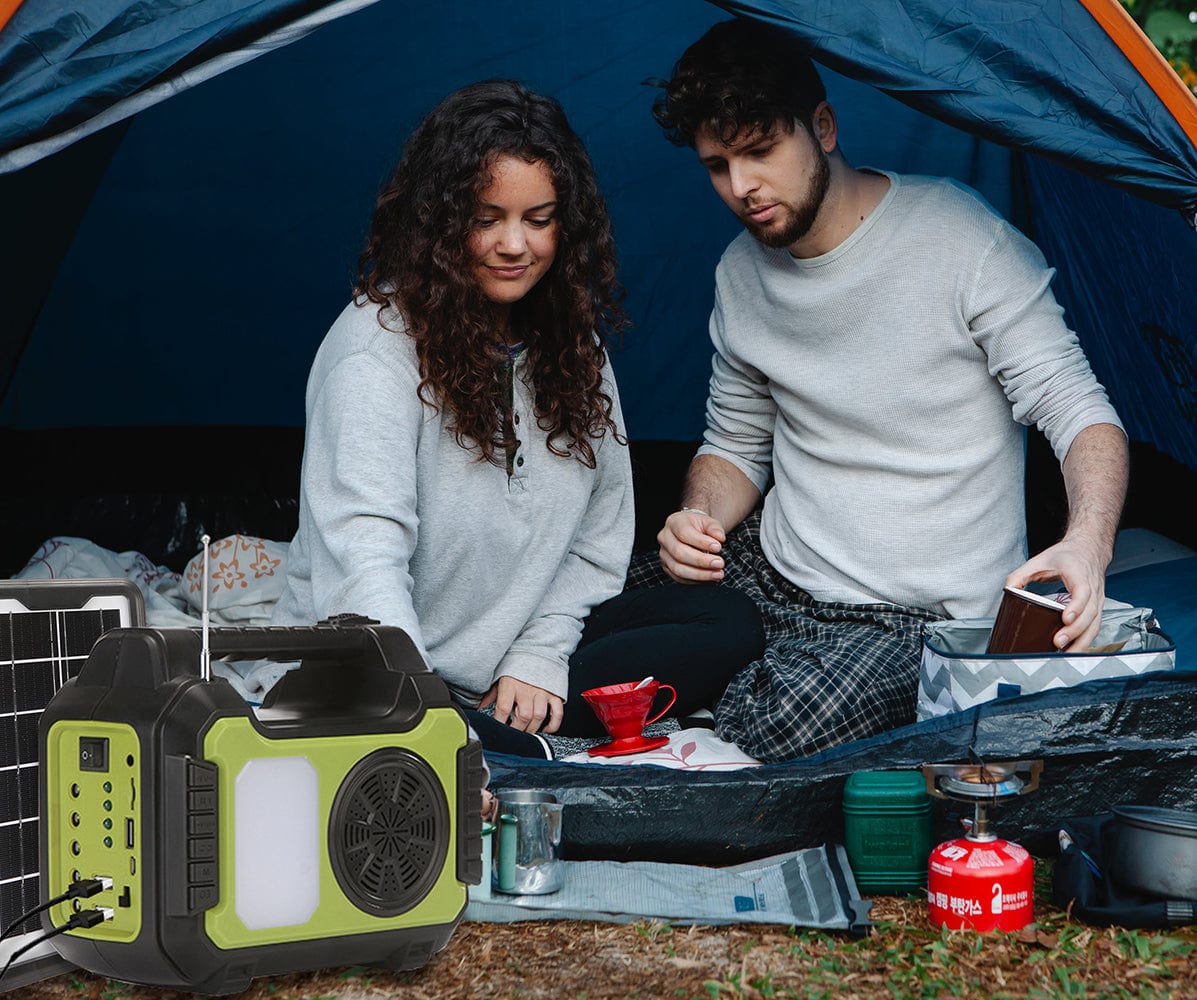 Mini Sistema Solar Radio FM 4 Focos Linterna Power Bank MOR-80725