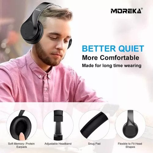 Audífonos Diadema Bluetooth  Moreka ST2 Inalámbrico Plegable9