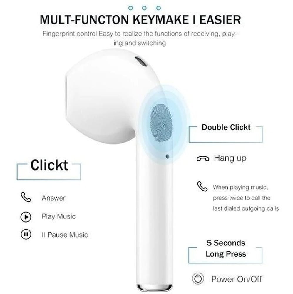 Audífonos Bluetooth Moreka i 12 OEM TWS Táctil21
