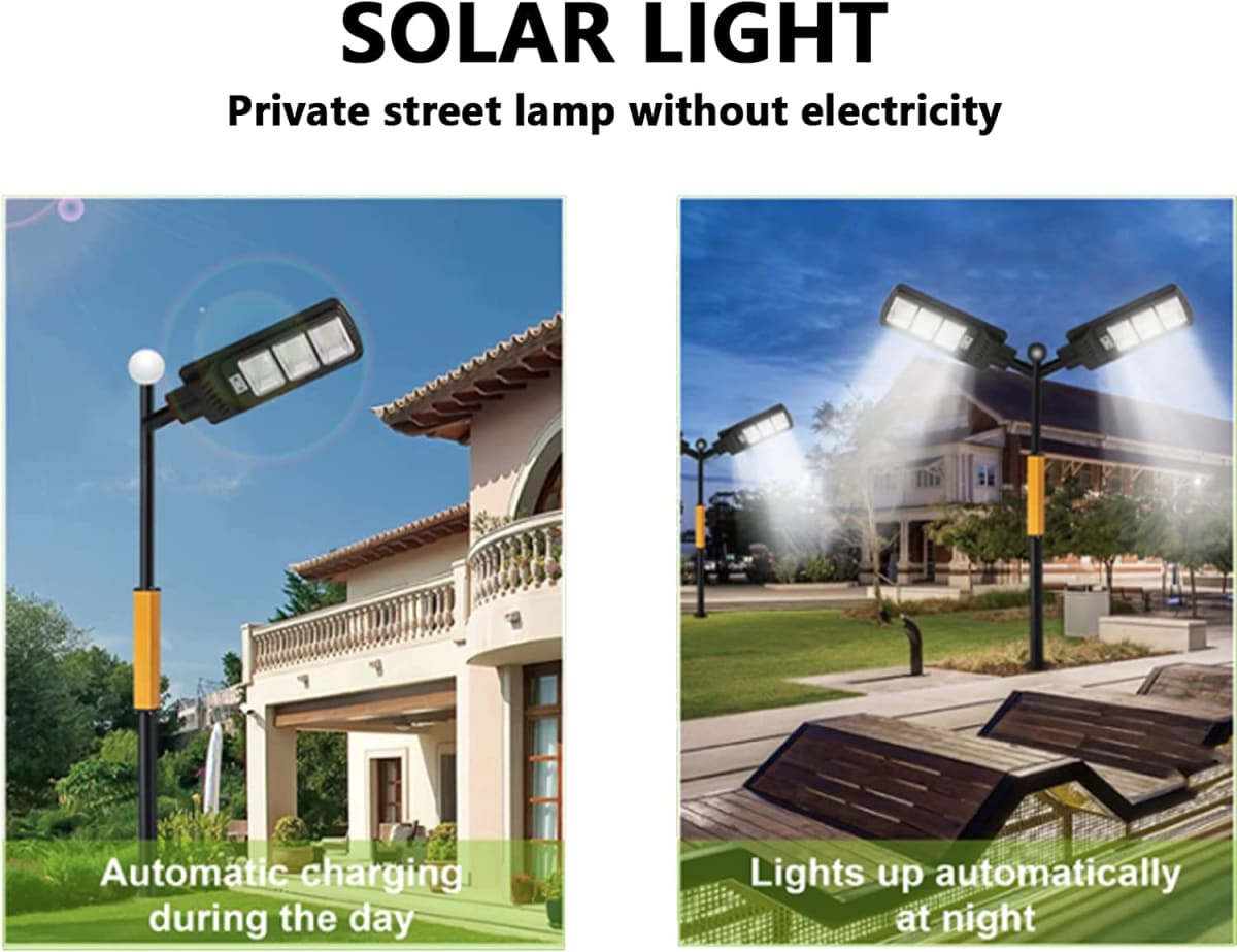 Luminaria Suburbana Alumbrado Publico Solar 200W con Sensor Movimiento GD-9820011