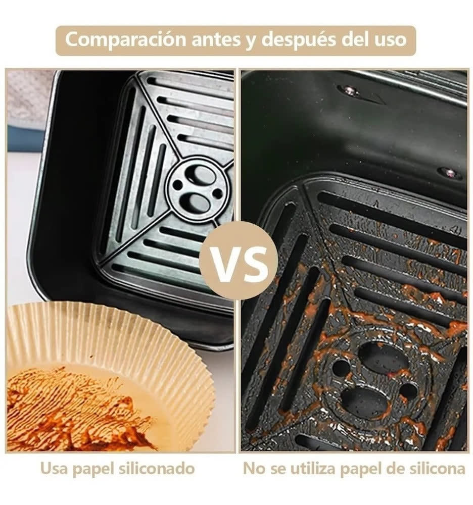Forro De Papel Desechable Para Horno - freidora De Aire 50 Pzs6