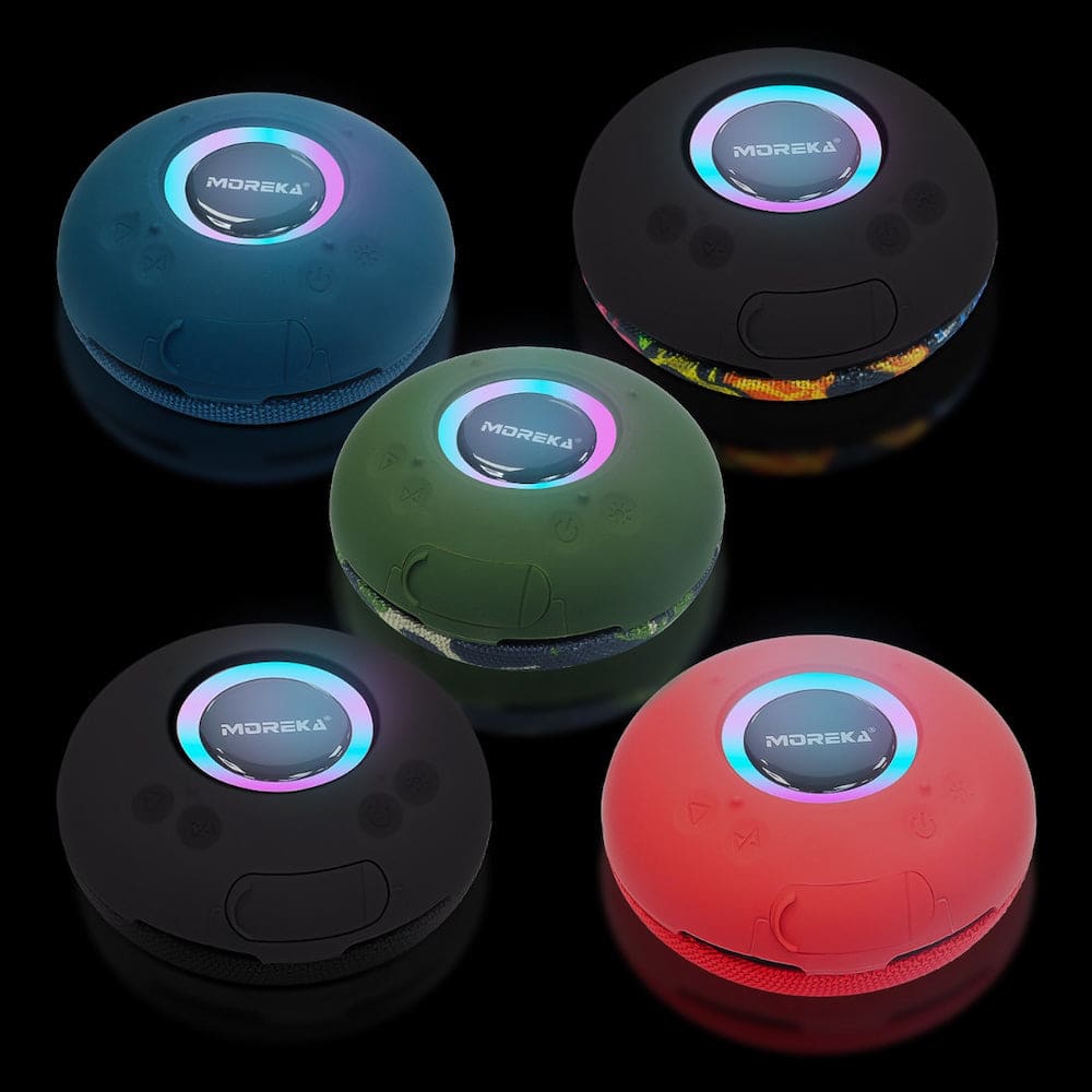 Bocina Bluetooth Moreka 374  Resistente al agua IPX6, Radio FM, USB, Micro SD16