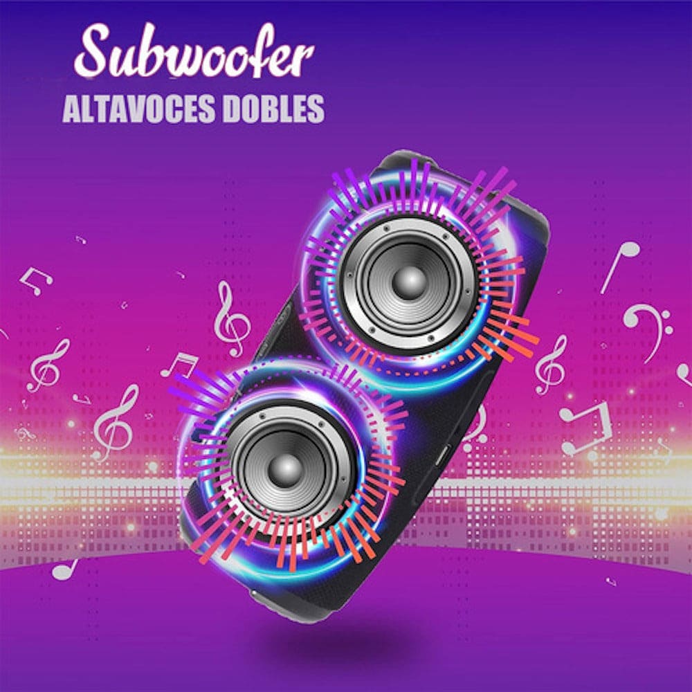 Bocina Bluetooth Moreka M-710 RGB Radio FM Resistente al agua6