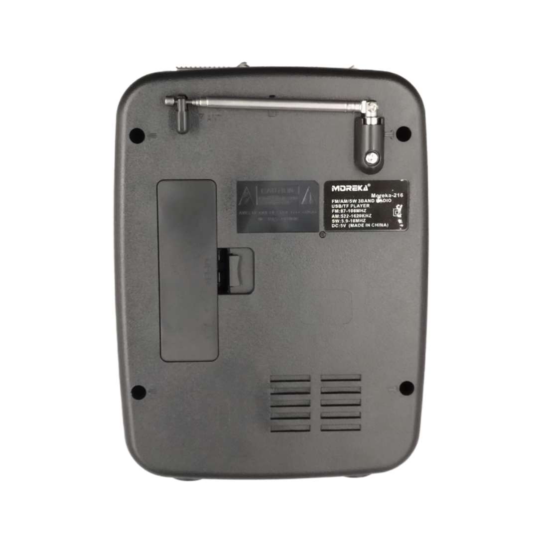 Bocina Radio FM - AM  Moreka 216, Bluetooth, TF Card, Lampara, USB8