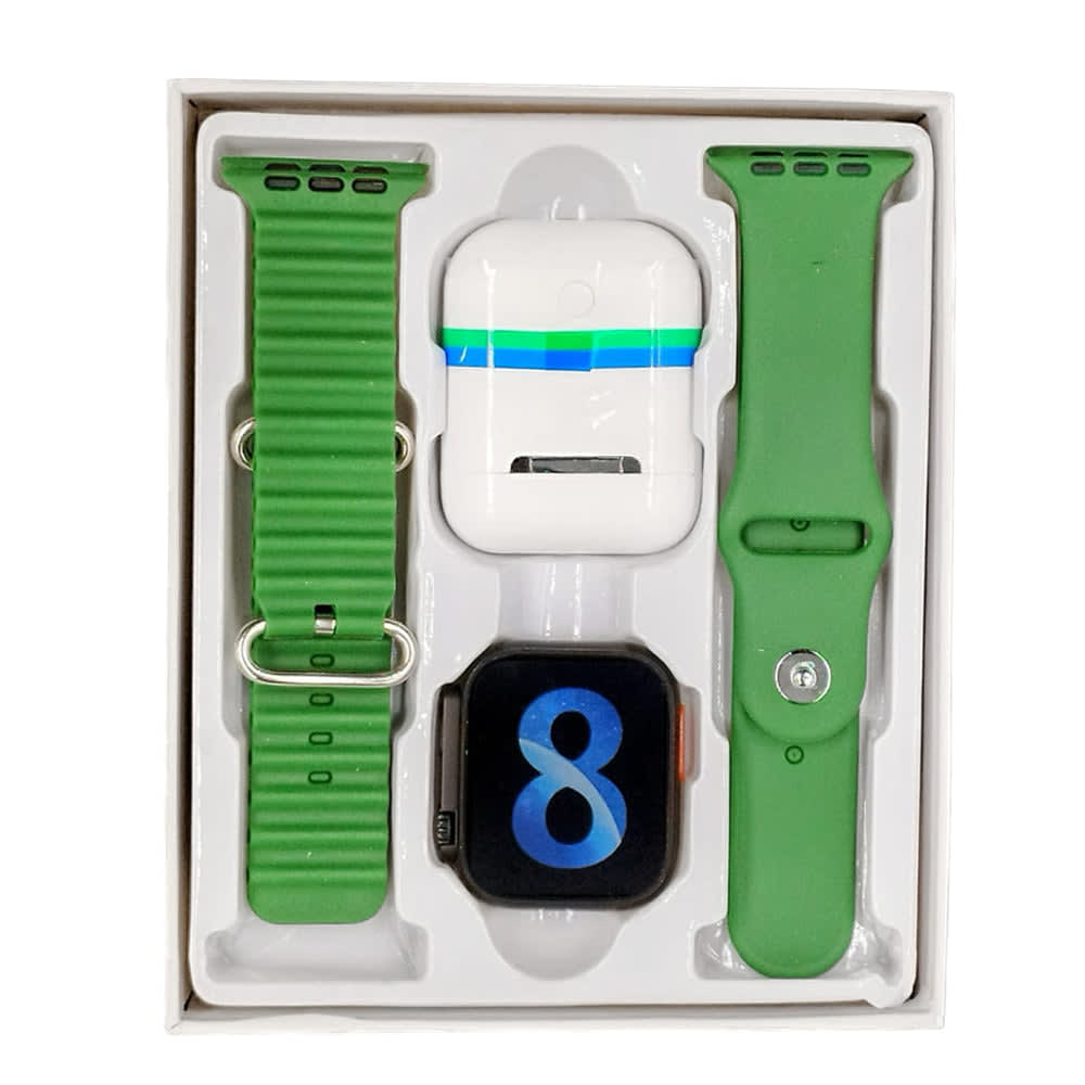 SmartWatch W26 Ultra MAX Serie 8 doble correa y audifonos Bluetooth11