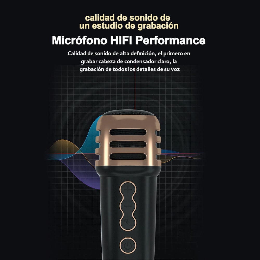 Bocina Karaoke Bluetooth FM dual microfonos retro Moreka 38215