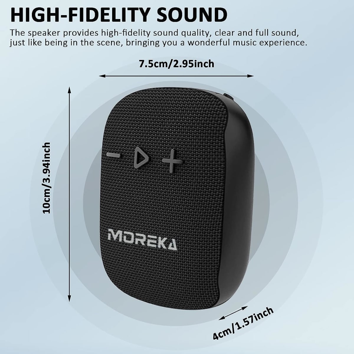 Bocina Moto Bluetooth Moreka W3S TF Card Radio FM Resistente al agua8