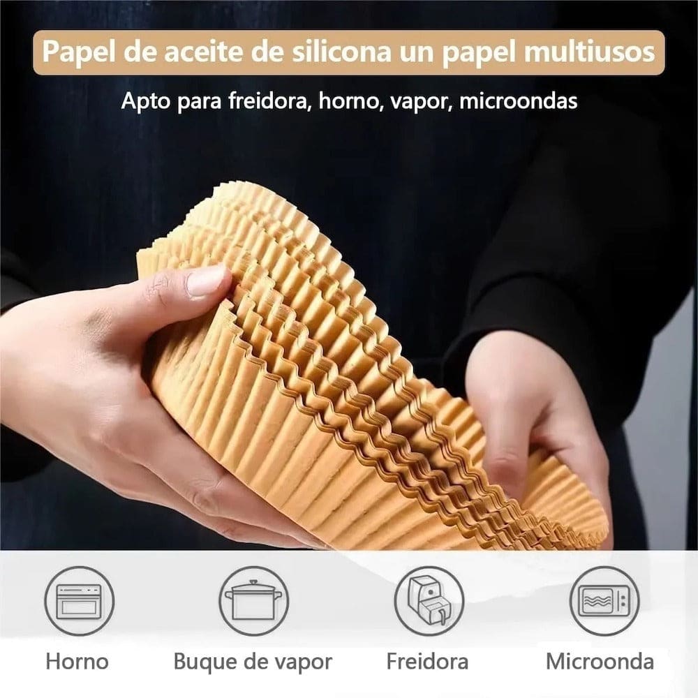 Forro De Papel Desechable Para Horno - freidora De Aire 50 Pzs7