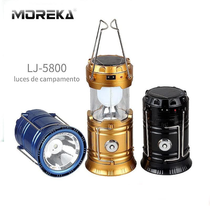 Lámpara Solar Para Camping Moreka LJ5800 Usb, Power Bank Básic9