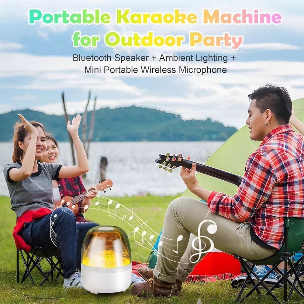 Bocina Lampara Karaoke Bluetooth  microfono portatil ML-287