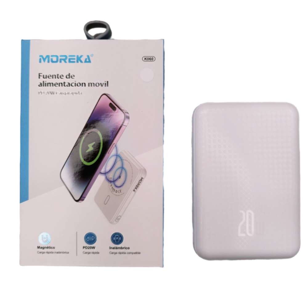 Powerbank Moreka K060 5000 mAh Carga Rápida 20W inalámbrica12
