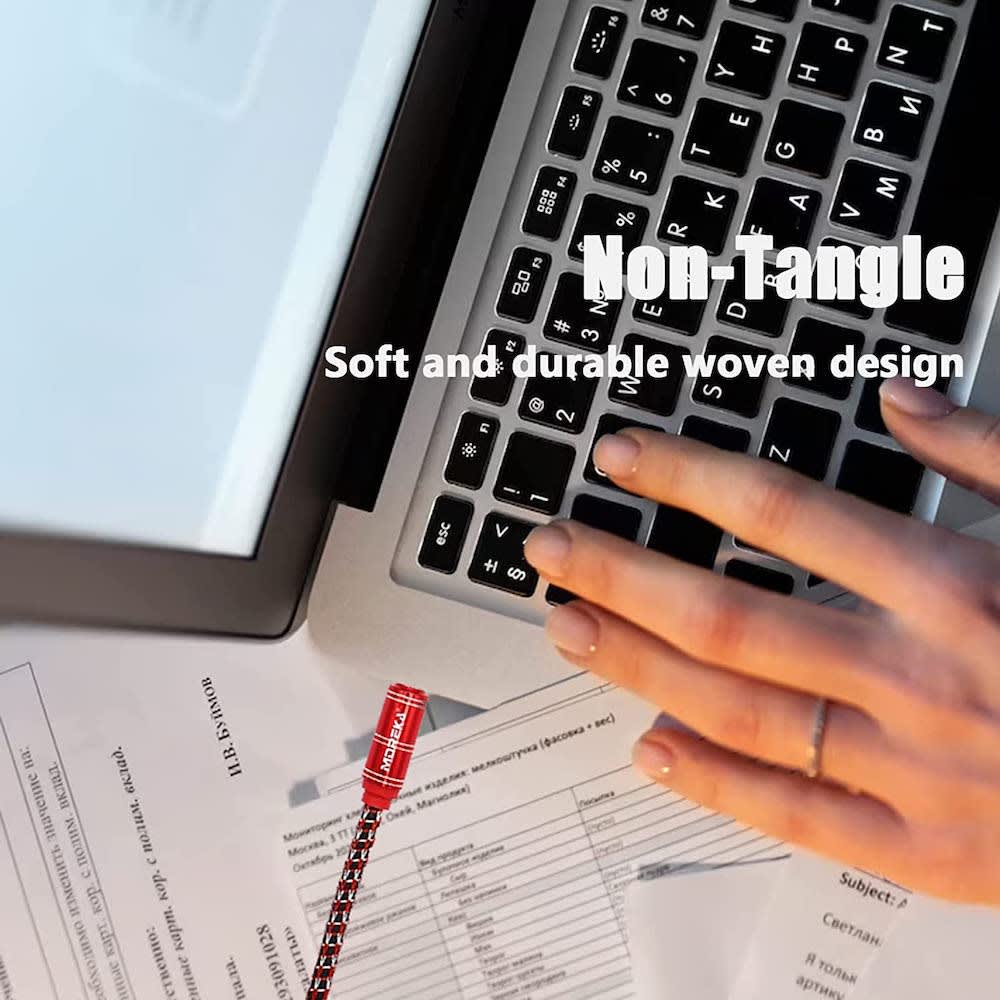 Cable De Audio, Moreka AU-01, Auxiliar 3.5, 1500mm, Reforzado19