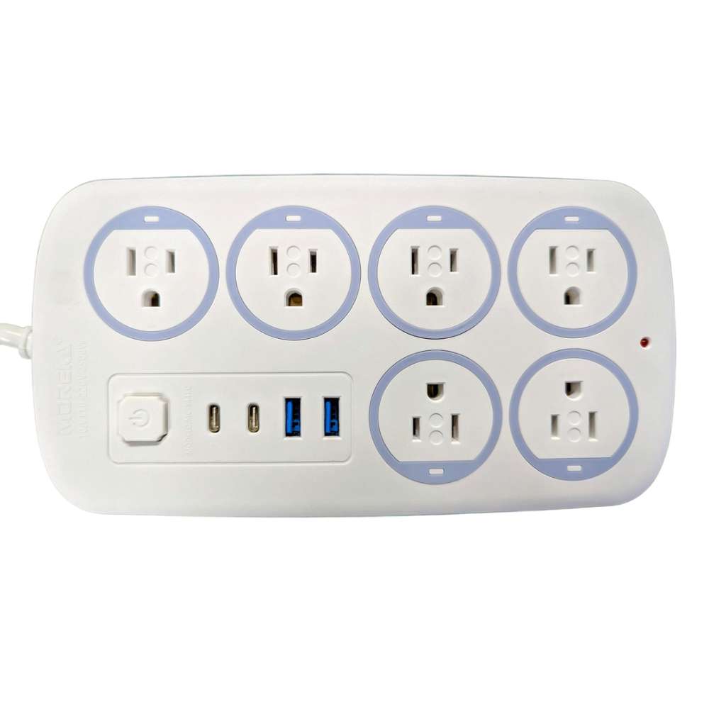 Multicontacto 6 Conexiones 2 Puertos Usb 2 Puertos C MC-5848c7