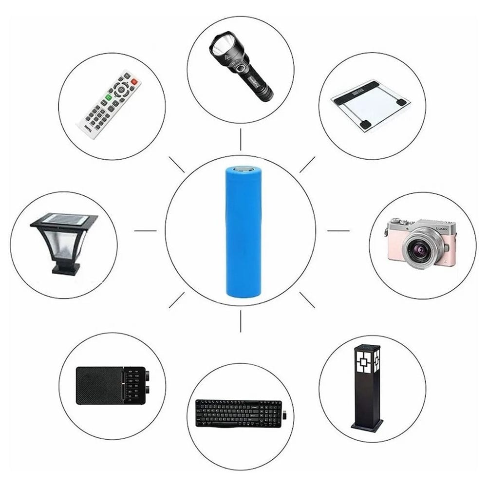 Batería de litio recargable 18650  3.7V y 1200mah para dispositivos digitales y Banco de energía8