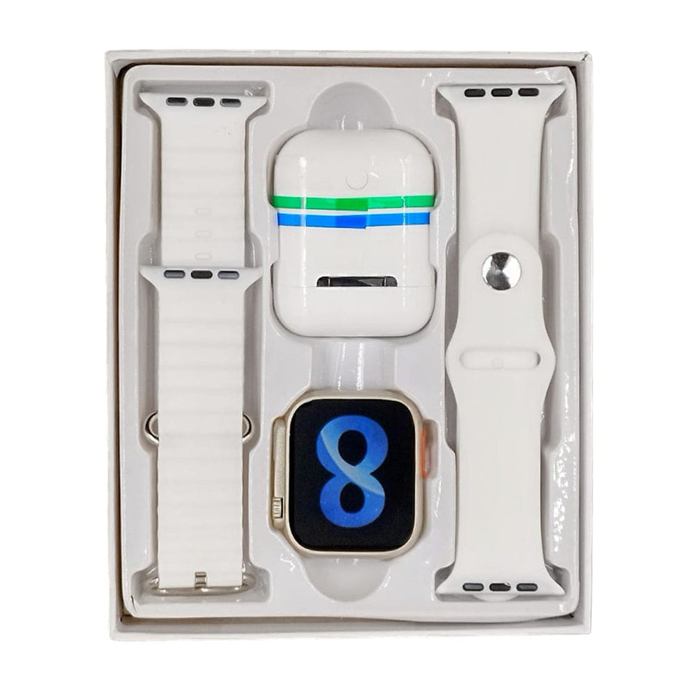 SmartWatch W26 Ultra MAX Serie 8 doble correa y audifonos Bluetooth12