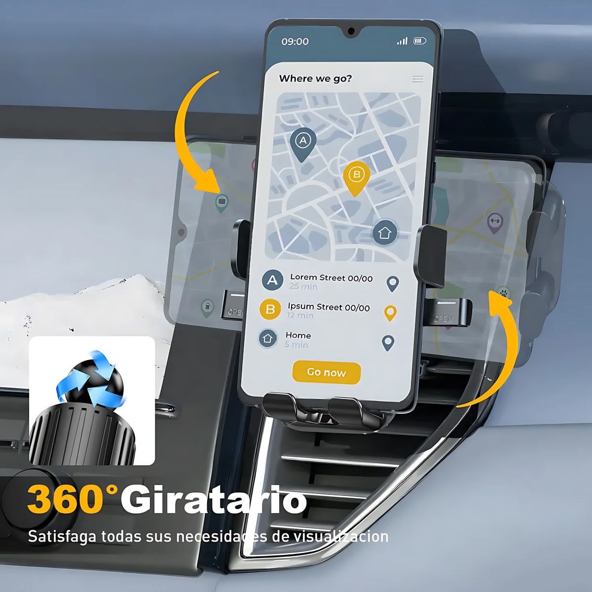 Soporte Celular MOREKA ZJ-010 Rejilla 360 Bloqueo Automático1