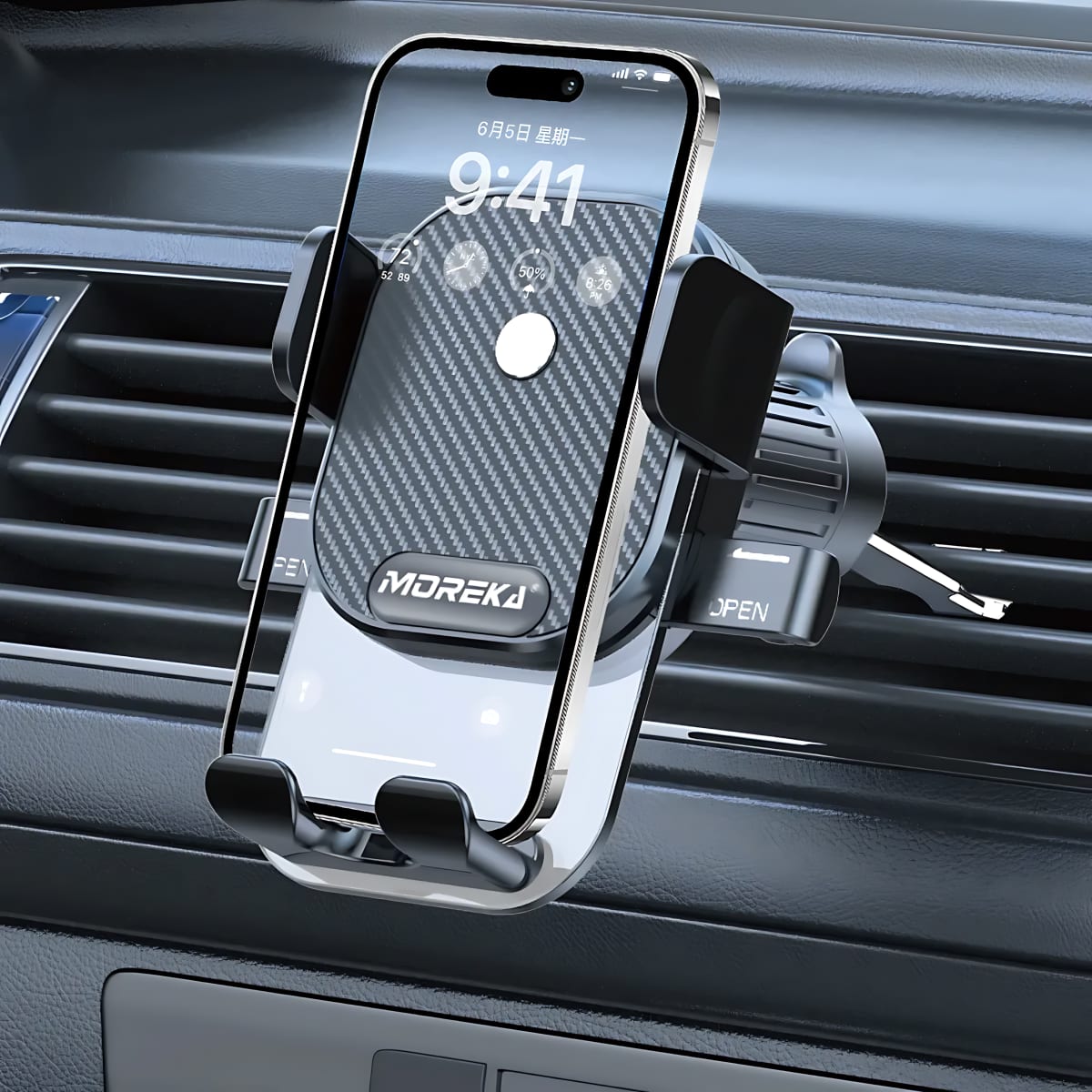 Soporte Celular MOREKA ZJ-010 Rejilla 360 Bloqueo Automático2