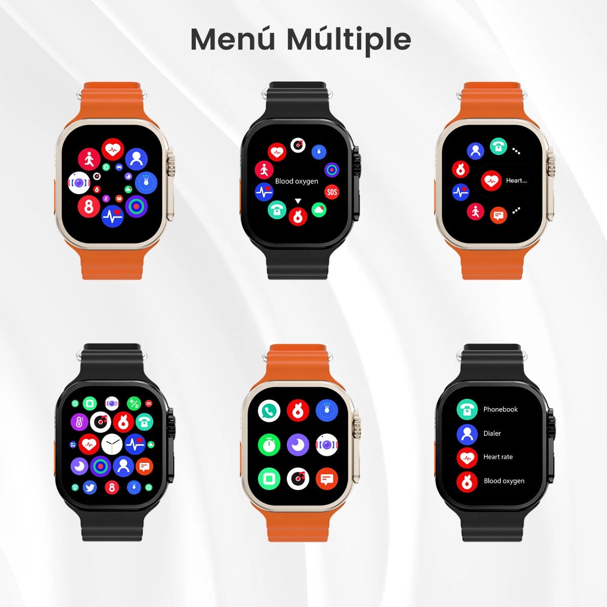 Smart Watch ULTRA 9 Carga Inalámbrica 7 Bandas9
