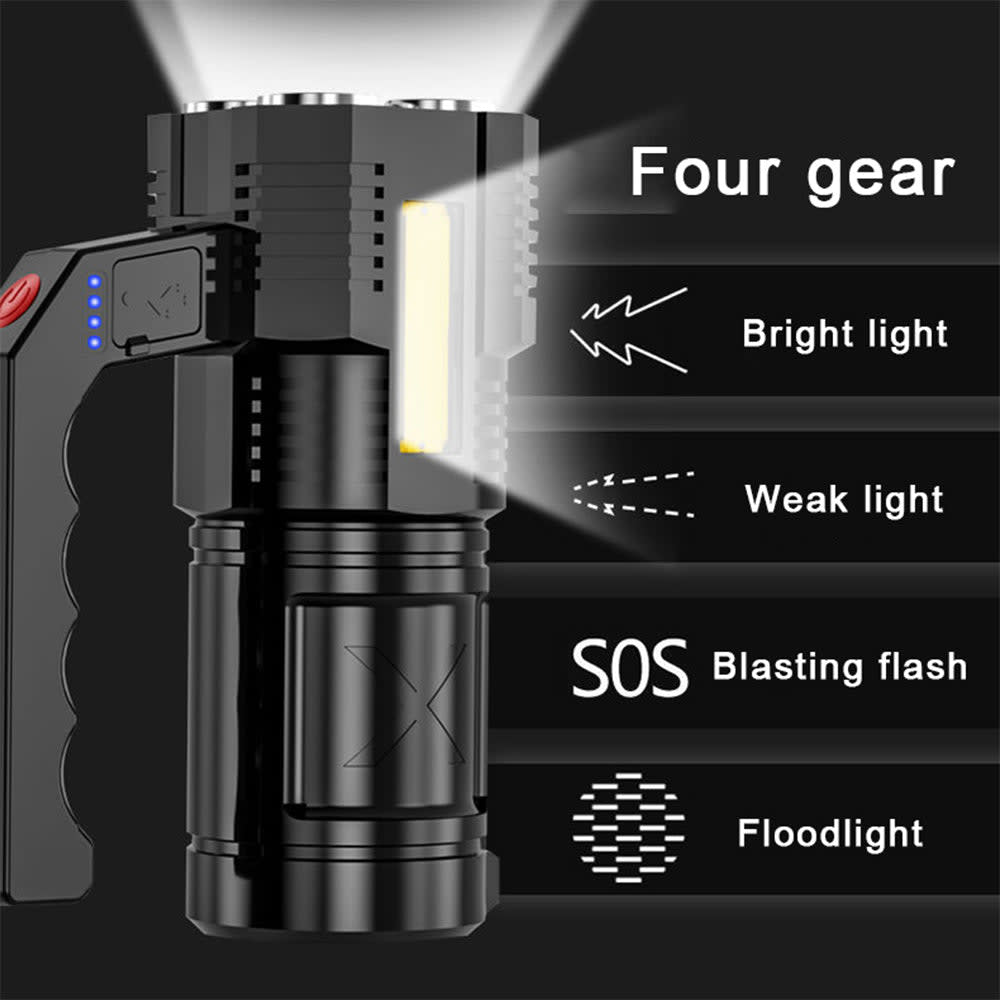 Linterna super brillante de 4 Leds + COB Recargable Moreka 50810