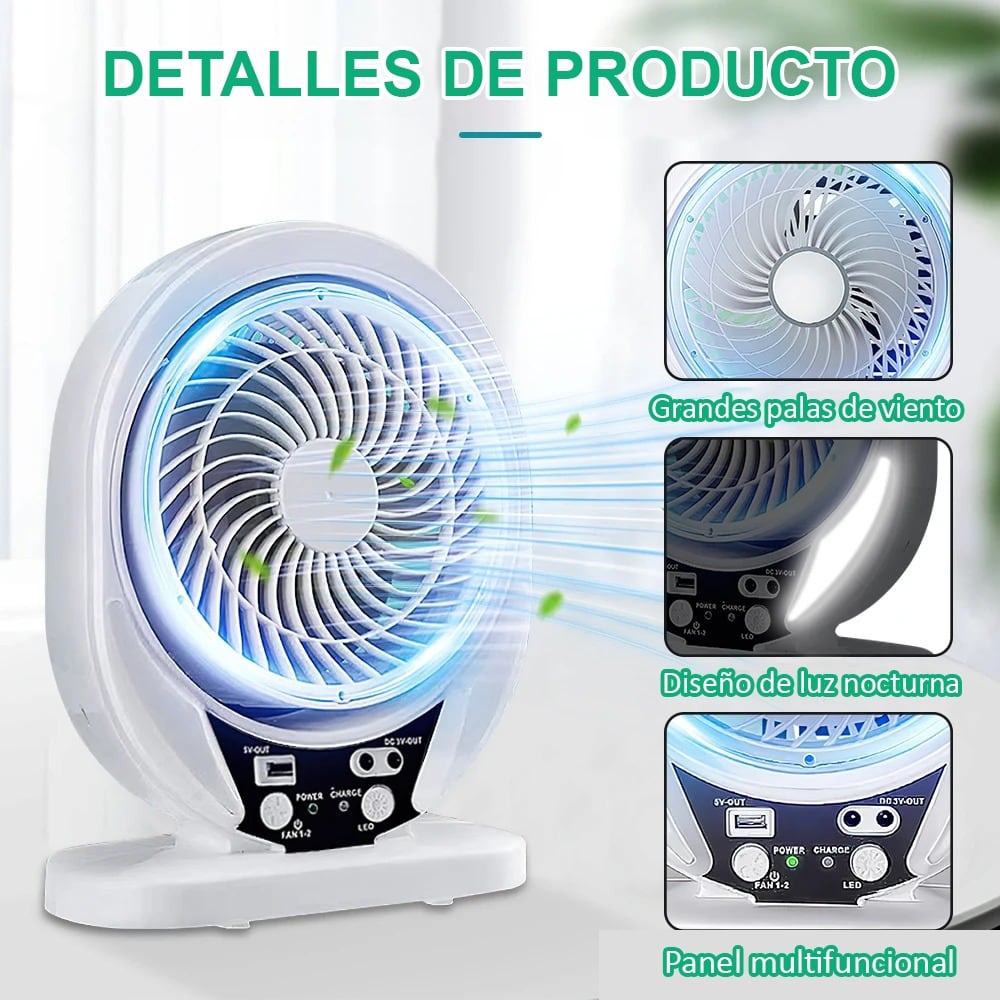 Ventilador 3 aspas 3 Velocidades 8