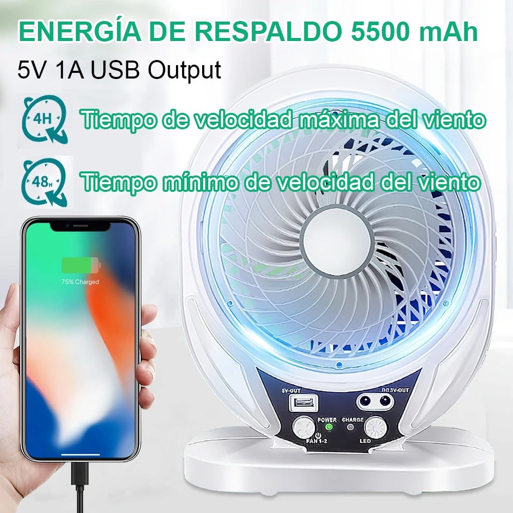 Ventilador 3 aspas 3 Velocidades 7