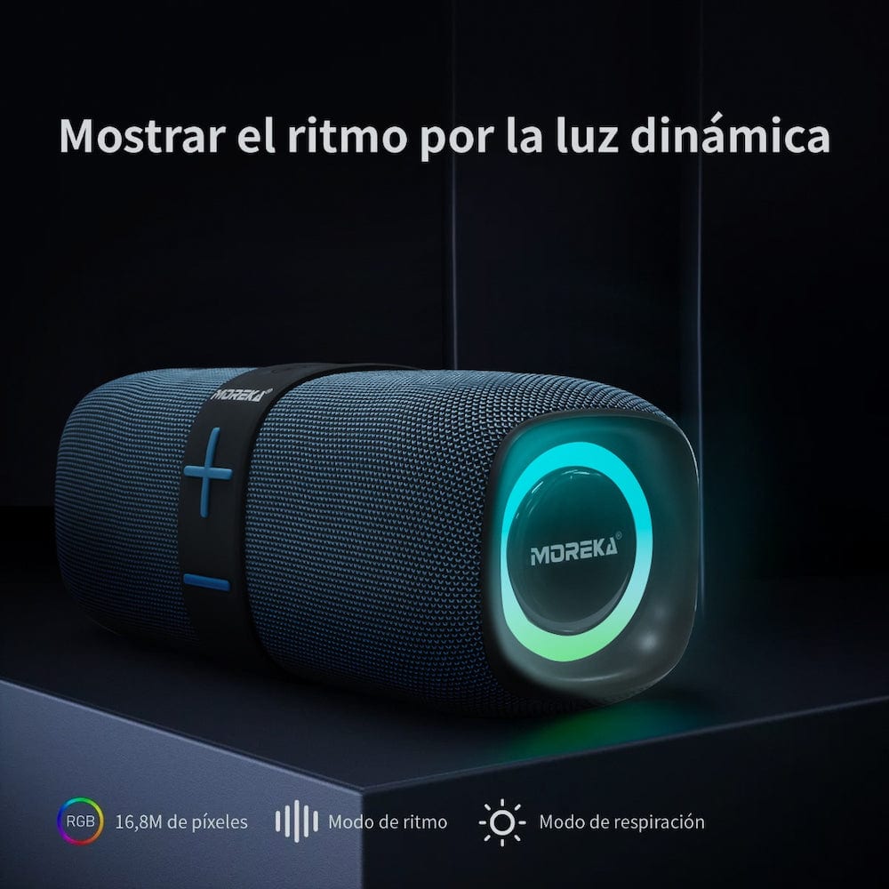 Bocina Bluetooth Moreka 376 Radio FM Resistente al agua 35W10