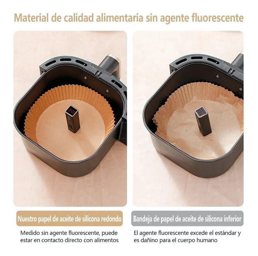 Forro De Papel Desechable Para Horno - freidora De Aire 50 Pzs8