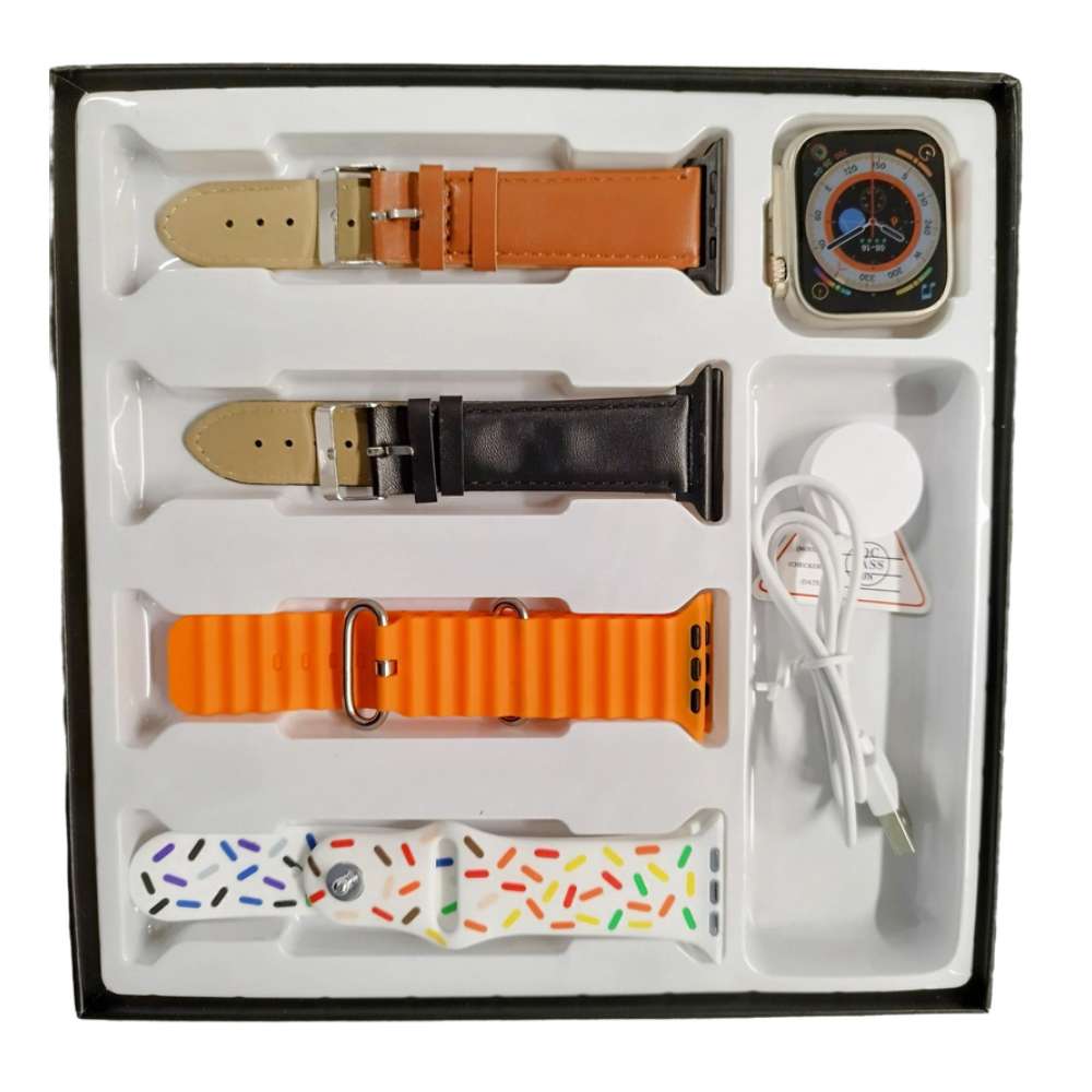 Smart Watch EW57 Serie 8 cuatro correas, Cargador Magnetico11