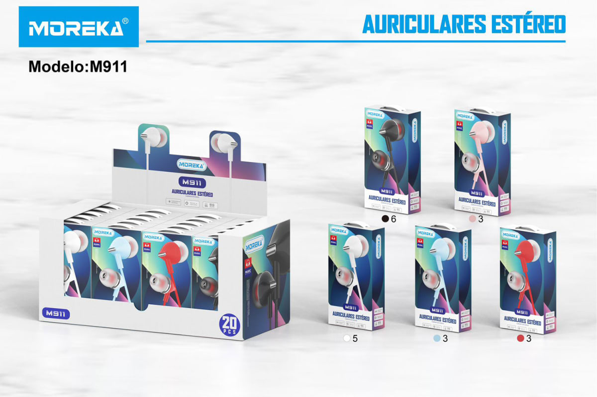 Audifonos Moreka M-911, Alámbricos, Manos Libres, 3.5mm10