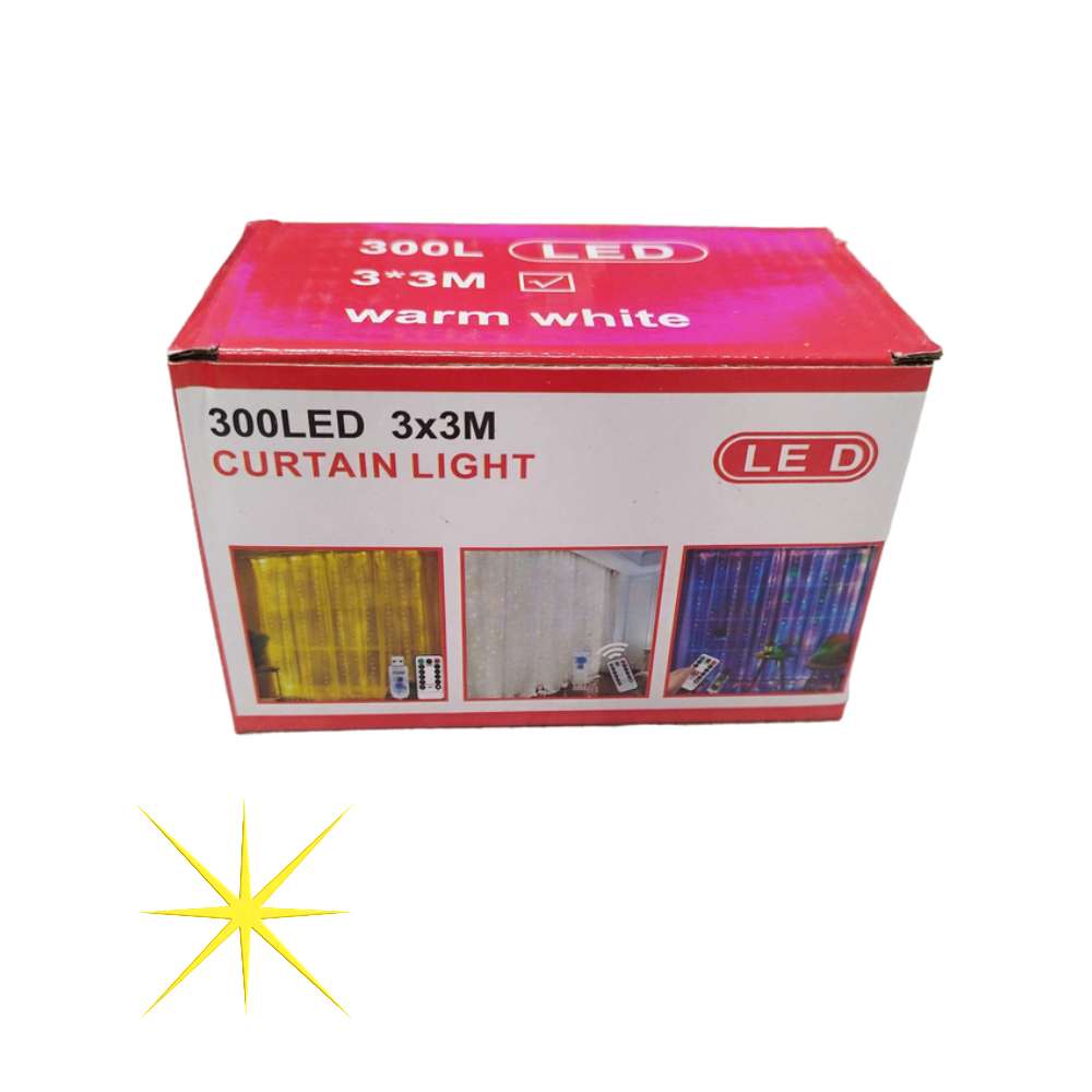 Cortina Serie Luces 300 Led Decorativas Usb 3x3m USB8