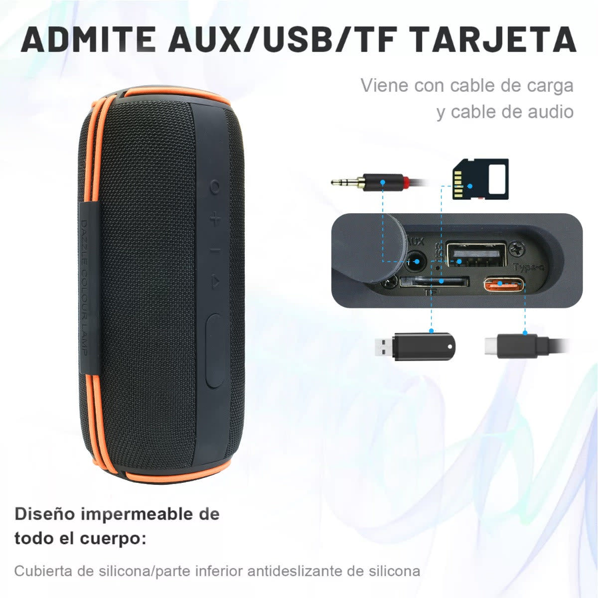Bocina Bluetooth Moreka 368 20W IPX6, Radio FM, USB, Micro SD13